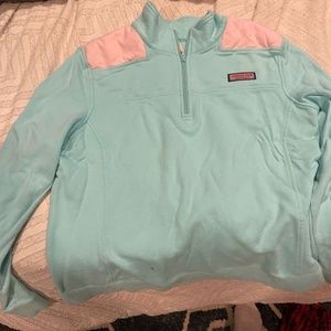 vineyard vines blue and vine quarter zip